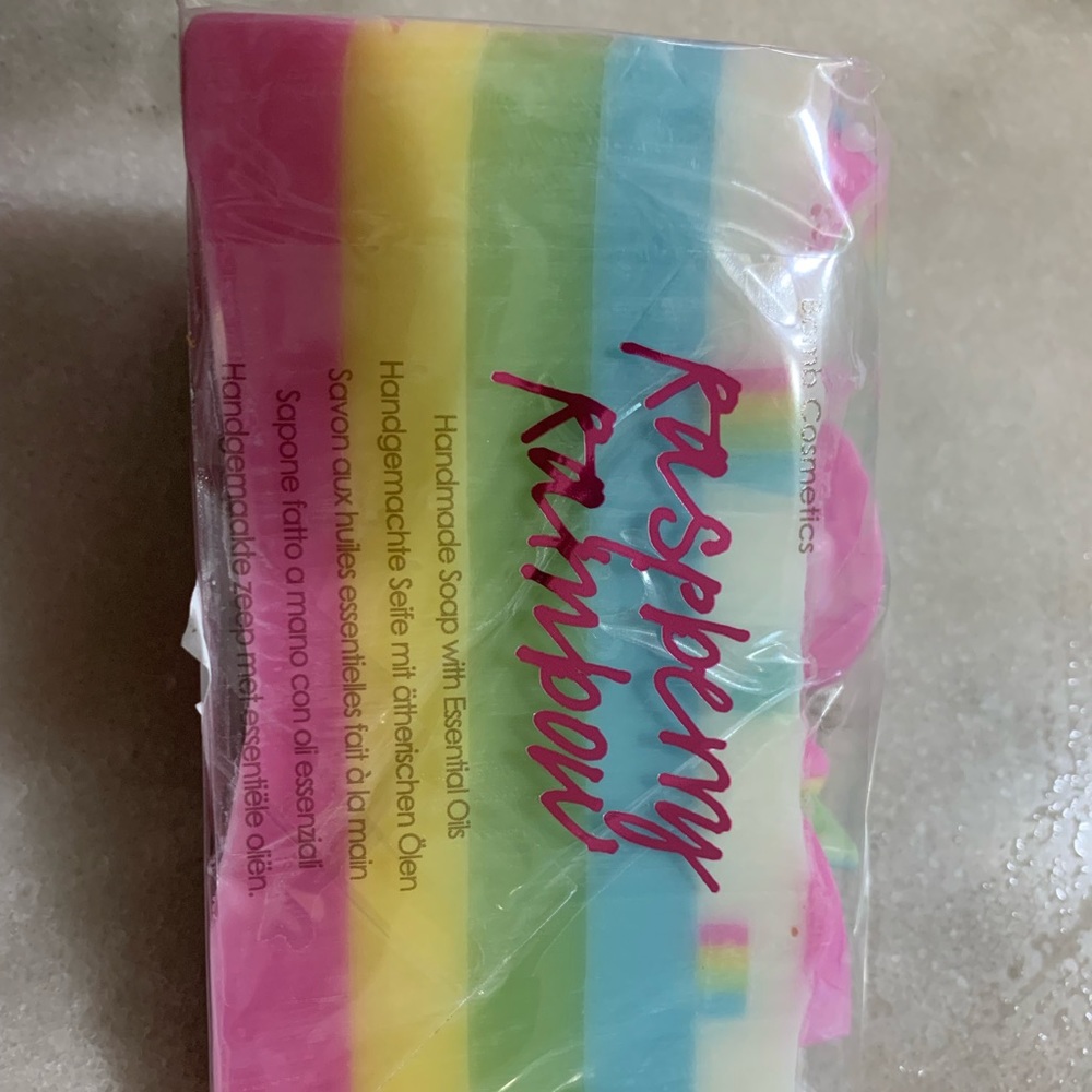 Raspberry Rainbow Cake Slice - Handmade Soap